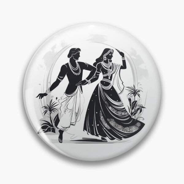 Item preview, RadheKrishna Black and White Minimal designed and sold by mangruti.