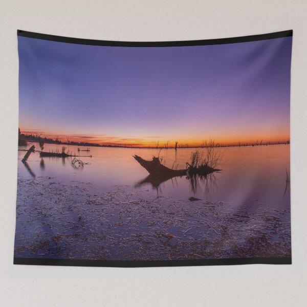 Item preview, Australian Lake vibrant sunset  designed and sold by visualsensation.