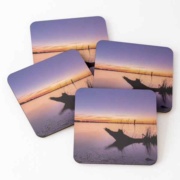 Item preview, vibrant sunset photograph over an Australian lake designed and sold by visualsensation.