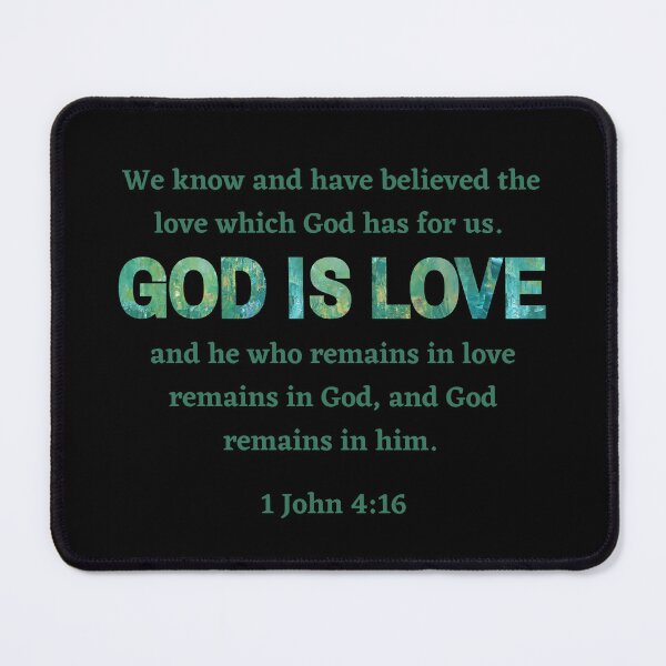 Item preview, God is love bible verse 1 John 4:16 (World English Bible version) designed and sold by marianarussoart.