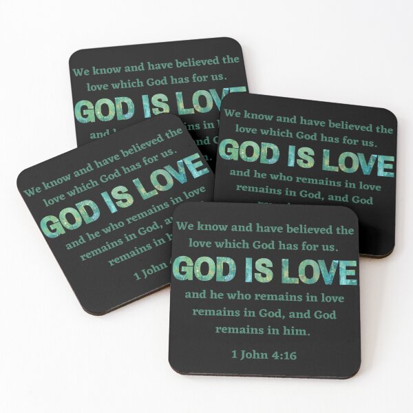 Item preview, God is love bible verse 1 John 4:16 (World English Bible version) designed and sold by marianarussoart.