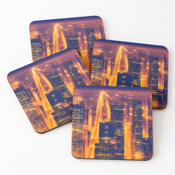 Item preview, Night city lights art designed and sold by brandway.