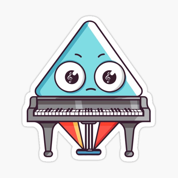 Geometric Piano Fun Sticker