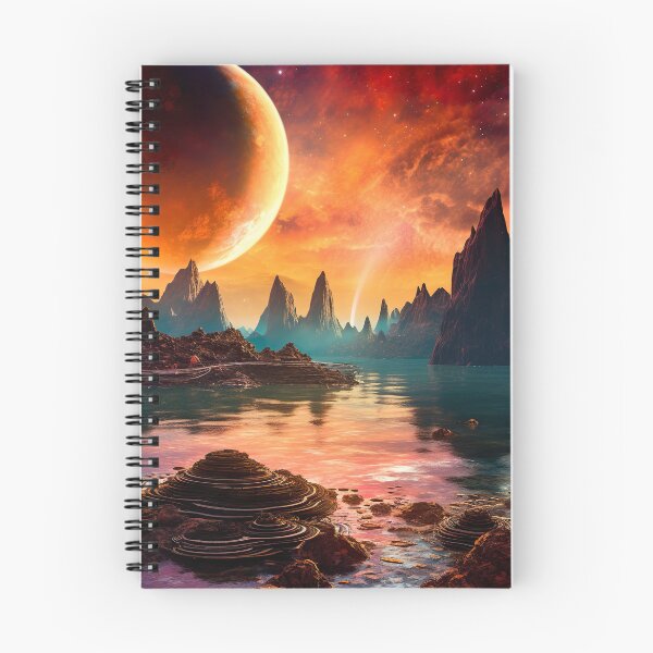 Item preview, Planet over stunning landscape designed and sold by unknown-places.