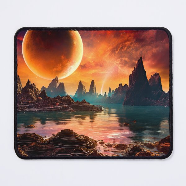 Item preview, Planet over stunning landscape designed and sold by unknown-places.