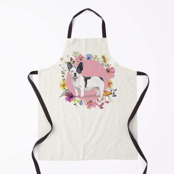 Item preview, French Bulldog and Wildflowers in Pink designed and sold by HugsAndPrints.