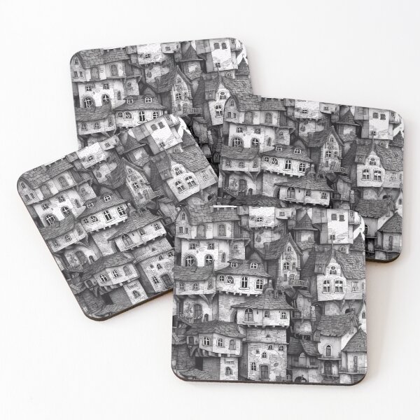 Item preview, Medieval Slum B&W- Poster designed and sold by Mitch-Angelo.