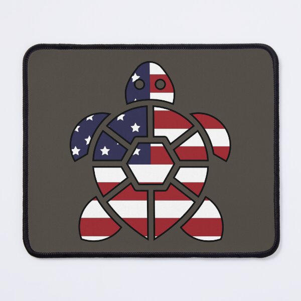Item preview, Sea turtle animal silhouette on usa flag  designed and sold by Donutlovers.