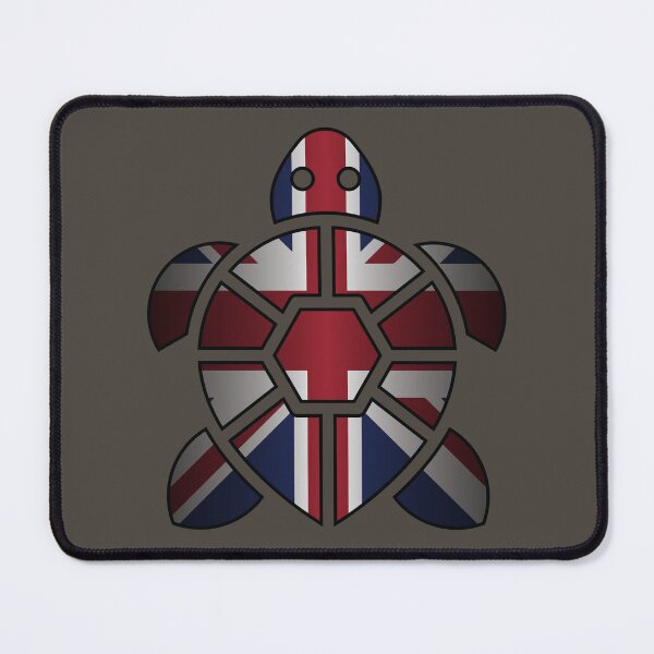 Item preview, Sea turtle animal silhouette on great britain flag  designed and sold by Donutlovers.