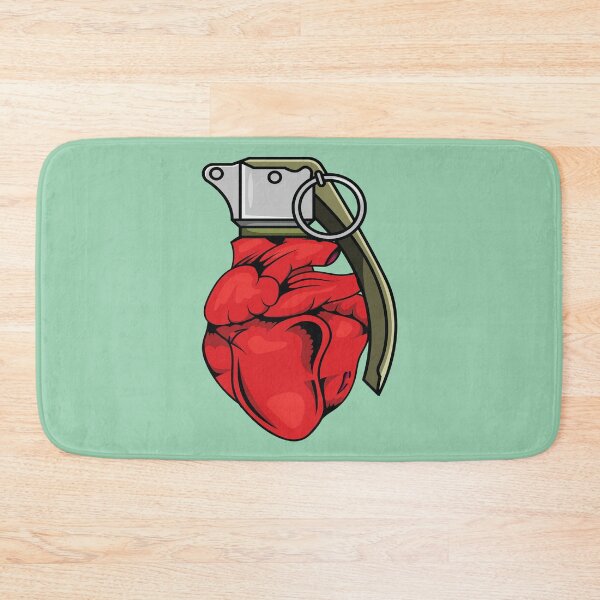 Item preview, Red heart explosive hand grenade heartbeat  designed and sold by Donutlovers.