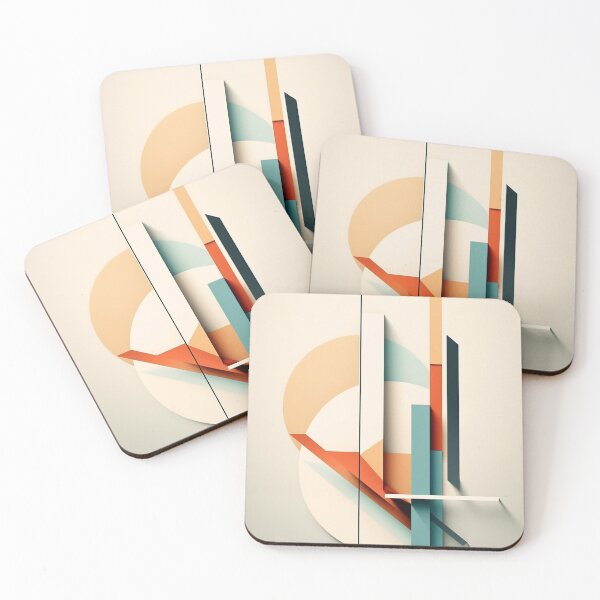 Item preview, Bauhaus-Inspired Geometric Artwork - Circular and Linear Patterns in Vibrant Colors - UHD Digital Print designed and sold by stateofhuman.