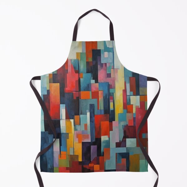 Item preview, Vibrant Cubist-Inspired Abstract Cityscape Digital Art with Blue Sky - UHD Print for Versatile Decor designed and sold by stateofhuman.