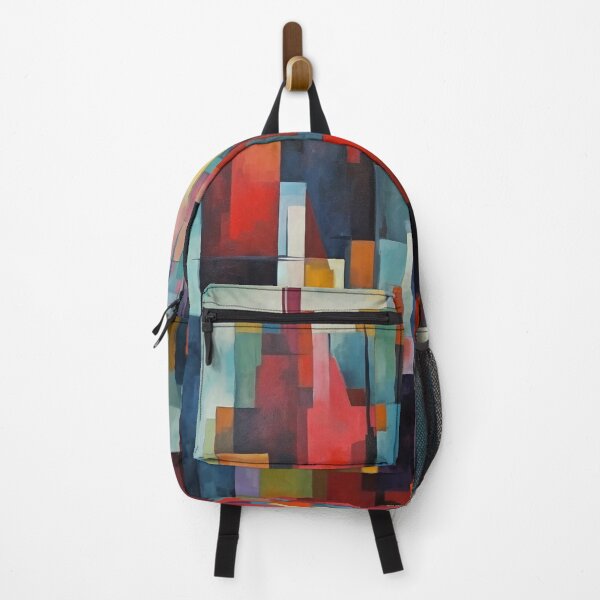 Item preview, Vibrant Cubist-Inspired Abstract Cityscape Digital Art with Blue Sky - UHD Print for Versatile Decor designed and sold by stateofhuman.
