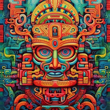 Artwork thumbnail, Abstract Aztec Patterns by Desfix