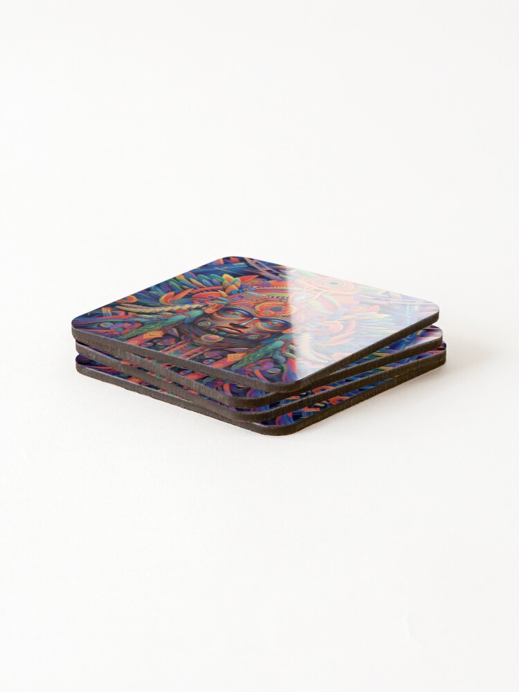 Thumbnail 4 of 5, Coasters (Set of 4), Abstract Aztec Patterns designed and sold by Desfix.