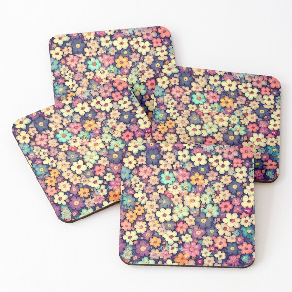 Item preview, Colorful retro anime Flower pattern designed and sold by TomFrontierArt.
