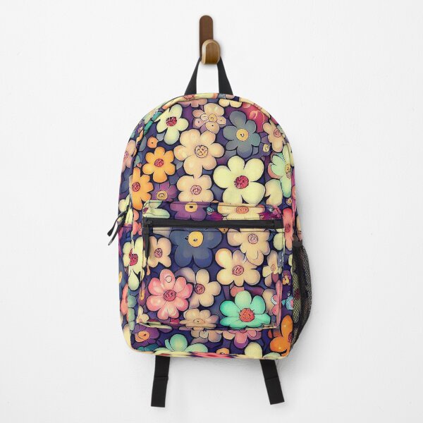 Item preview, Colorful retro anime Flower pattern designed and sold by TomFrontierArt.