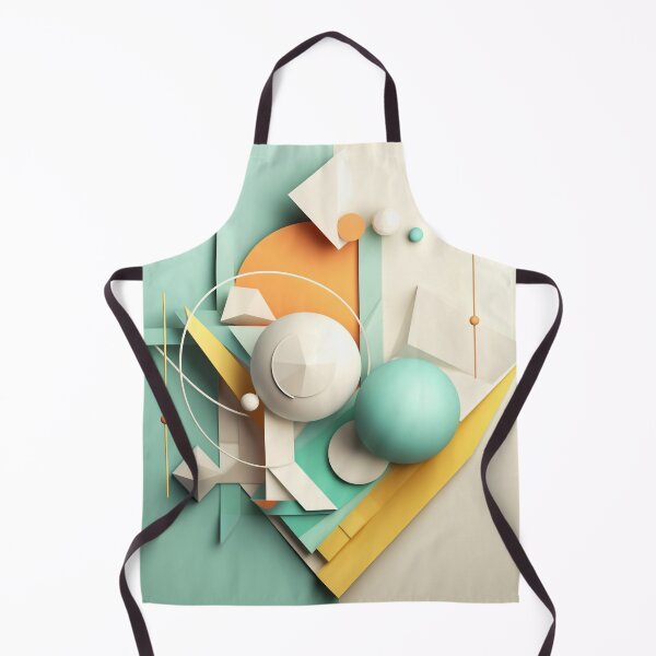 Item preview, "Crafting Geometry" - Bauhaus-Inspired Playful Abstract - Collection of Crafting Supplies Made Art - UHD Digital Print designed and sold by stateofhuman.