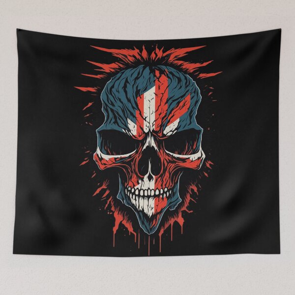 Item preview, British Flag Skull designed and sold by GangBangGang.