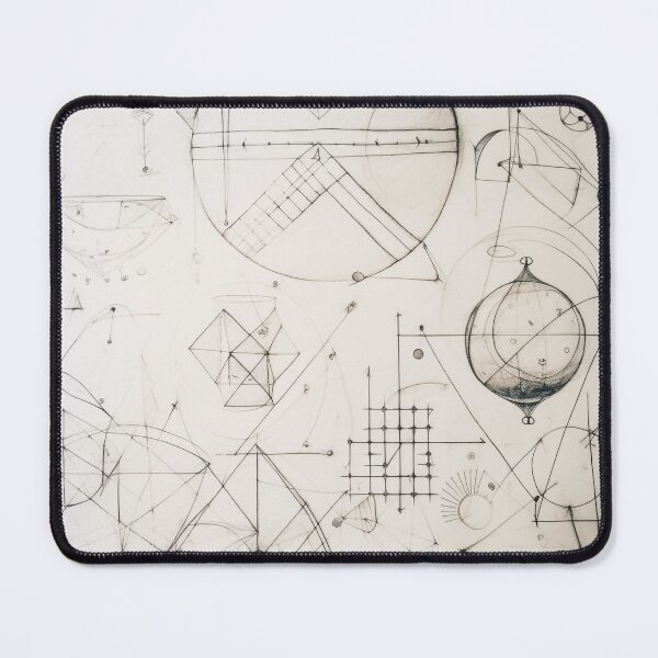 Item preview, Da Vinci's Legacy: Intricate Geometric Hand-Drawn Illustration" designed and sold by stateofhuman.