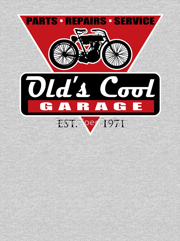  Altes cooles Motorrad  Garage Logo  T Shirt von 