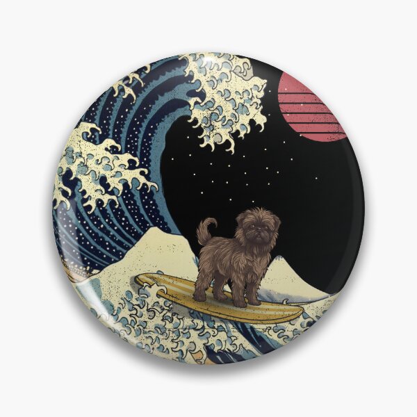 Item preview, Affenpinscher Kanagawa Japanese Surfing Wave designed and sold by rafaeltto.