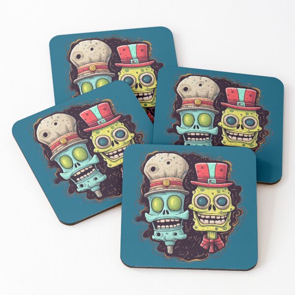 Item preview, Psychedelic Skeleton SpongeBob With Friends designed and sold by NapNapSleeper.