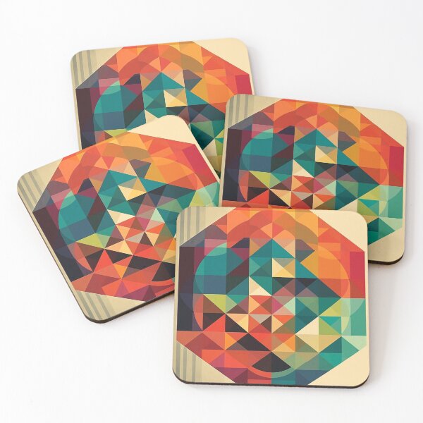 Item preview, Vibrant Multi-Colored Geometric Cubic Abstract Art – UHD Digital Design for Print on Demand designed and sold by stateofhuman.