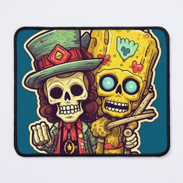 Item preview, Psychedelic Skeleton SpongeBob With St. Patric designed and sold by NapNapSleeper.