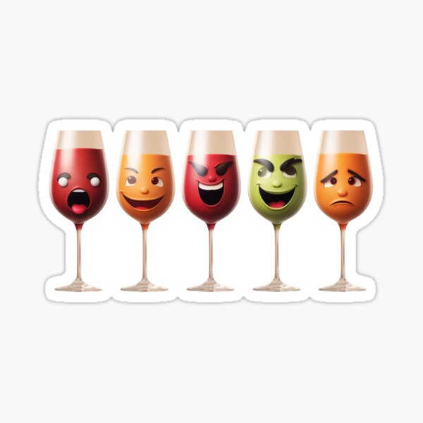 Wine Emoji Stickers for Sale