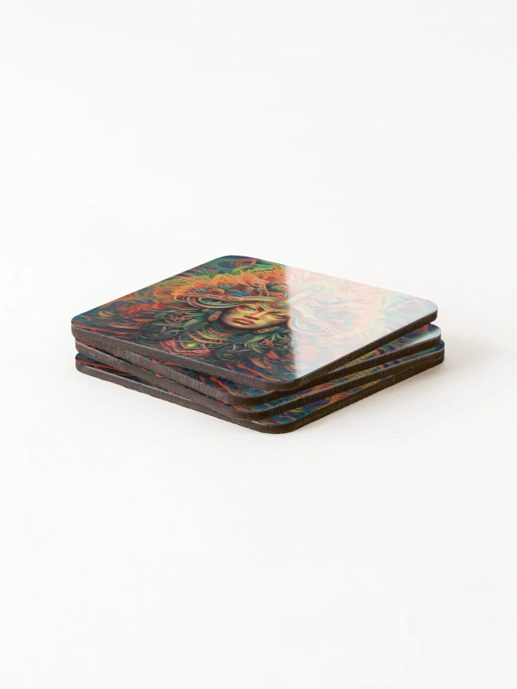 Thumbnail 4 of 5, Coasters (Set of 4), Abstract Aztec Patterns designed and sold by Desfix.