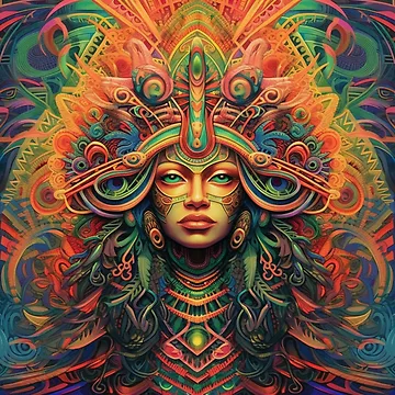 Artwork thumbnail, Abstract Aztec Patterns by Desfix