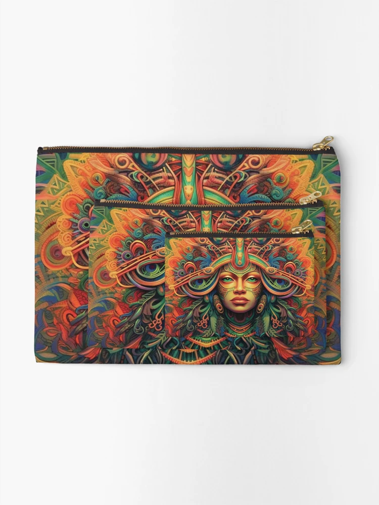 Thumbnail 2 of 4, Zipper Pouch, Abstract Aztec Patterns designed and sold by Desfix.