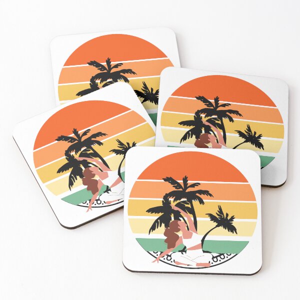 Item preview, sunset yoga palm relax designed and sold by DESIGNIRIS.