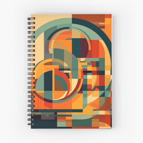 Item preview, Art Deco Inspired Geometric Abstract Digital Art - Red, Orange, and Blue Oceanic Sunset Theme for Print on Demand designed and sold by stateofhuman.