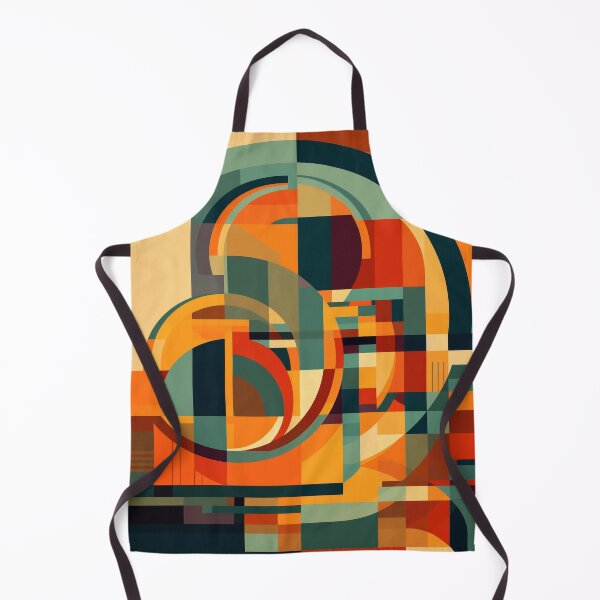 Item preview, Art Deco Inspired Geometric Abstract Digital Art - Red, Orange, and Blue Oceanic Sunset Theme for Print on Demand designed and sold by stateofhuman.