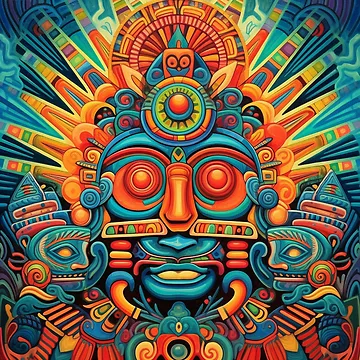 Artwork thumbnail, Abstract Aztec Patterns by Desfix