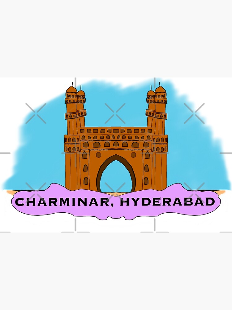 Vintage Poster Of Charminar In Hyderabad Famous Monument India Stock  Illustration - Download Image Now - iStock