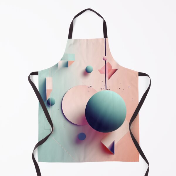 Item preview, Surrealistic Abstract Geometric Artwork - Light Teal and Pink - Hyper-realistic Spherical Designs - UHD Digital Print designed and sold by stateofhuman.
