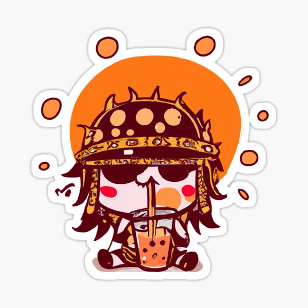 Item preview,  Tangled Sun Warrior trinkt Bubble Tea V2 designed and sold by design19970.