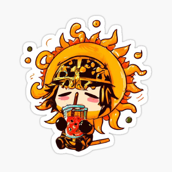 Item preview,  Tangled Sun Warrior trinkt Bubble Tea V3 designed and sold by design19970.