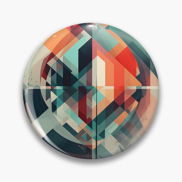 Item preview, Urban Mirage - Bauhaus and Digital Illustration Inspired Abstract Fisheye Geometric Print  designed and sold by stateofhuman.