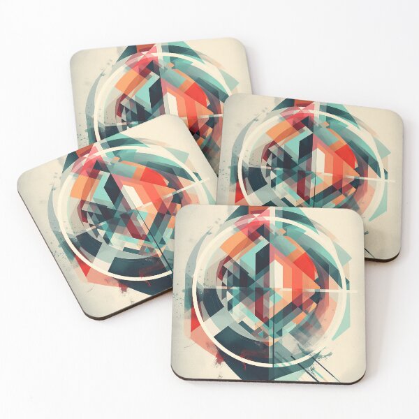 Item preview, Urban Mirage - Bauhaus and Digital Illustration Inspired Abstract Fisheye Geometric Print  designed and sold by stateofhuman.