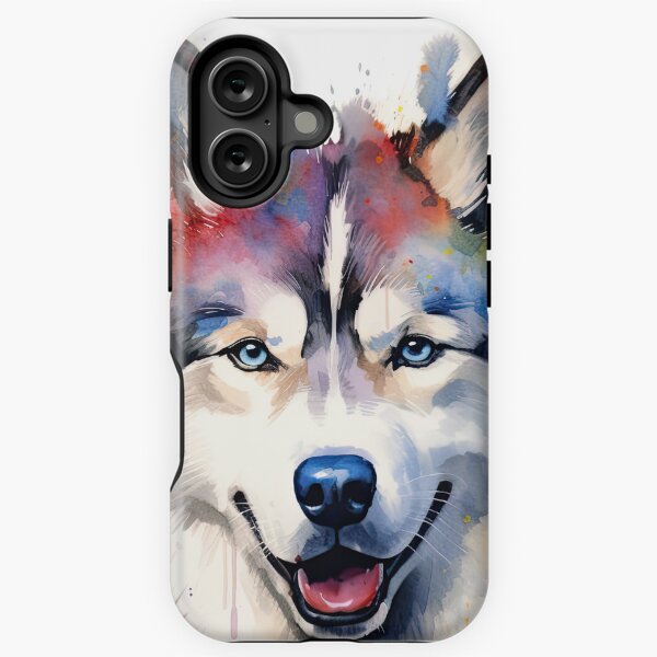 Item preview, Alaskan Malamute watercolor painting designed and sold by iconiquehk.