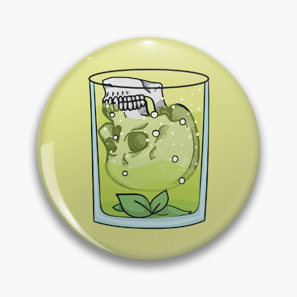 Item preview, Fresh mint julep drink with skull inside of it  designed and sold by Donutlovers.