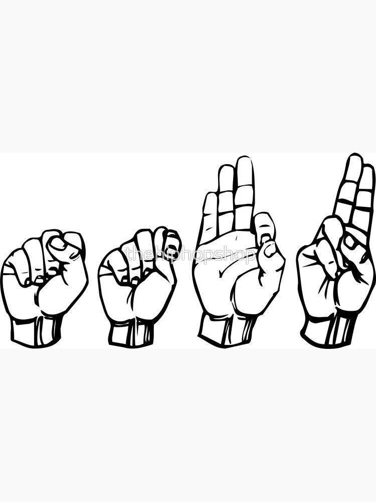 Stfu Sign Language Postcard By Thehiphopshop Redbubble