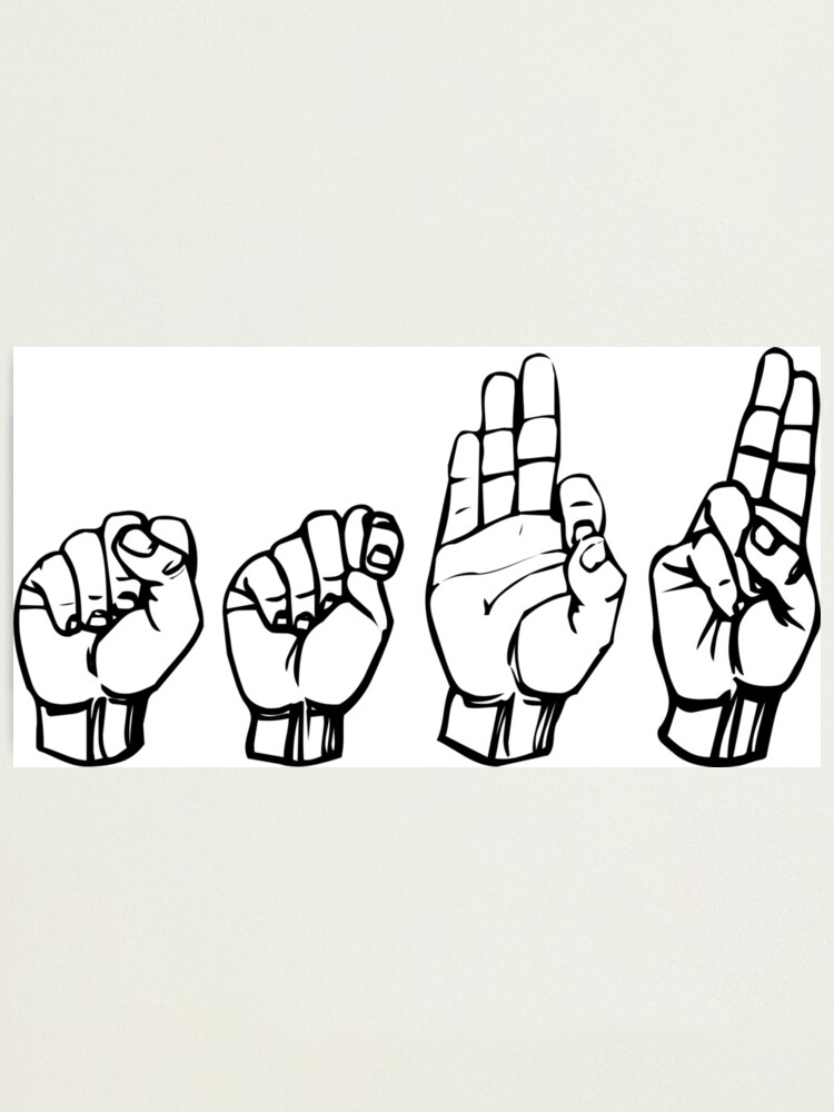 Stfu Sign Language Photographic Print For Sale By Thehiphopshop Redbubble