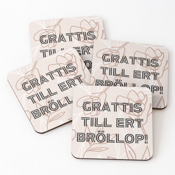 Item preview, Grattis till ert bröllop, congratulations on your wedding in Swedish language, Swedish wedding  designed and sold by Pommallina.