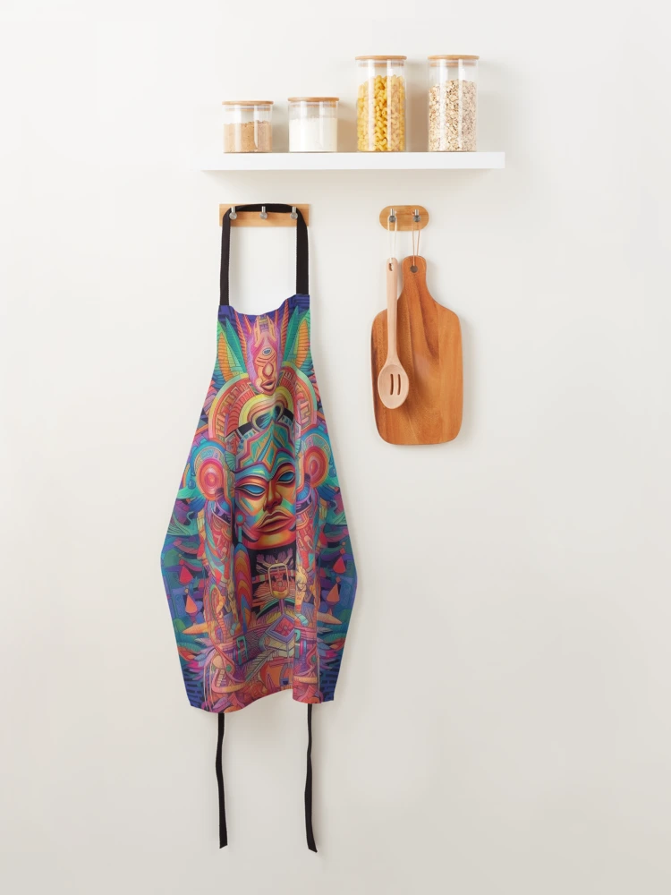 Thumbnail 4 of 6, Apron, Abstract Aztec Patterns designed and sold by Desfix.