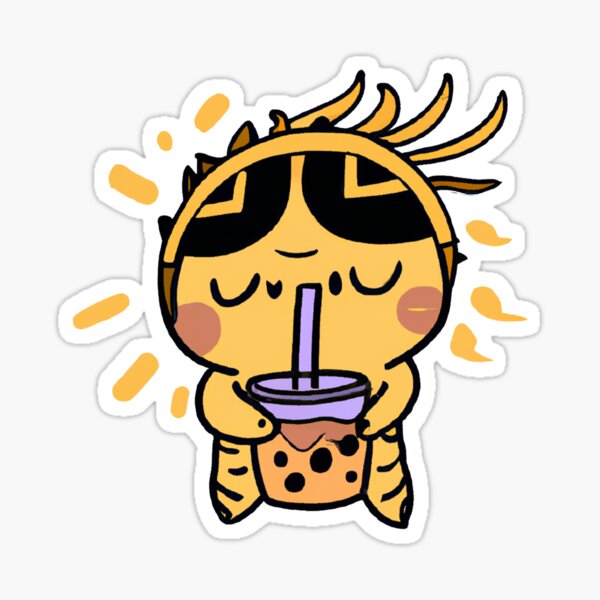 Item preview, Tangled Sun Warrior trinkt Bubble Tea V4 designed and sold by design19970.